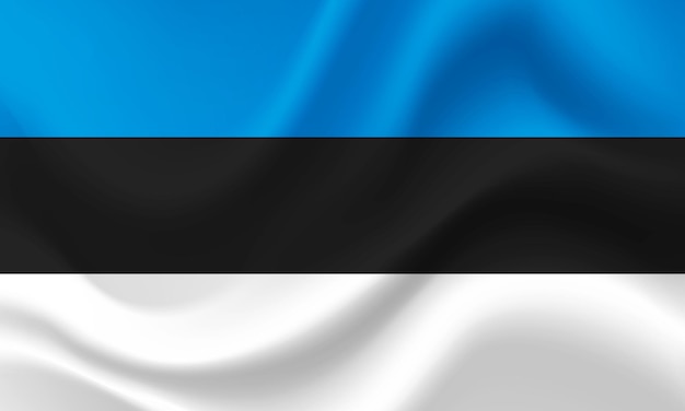 The flag of the estonia