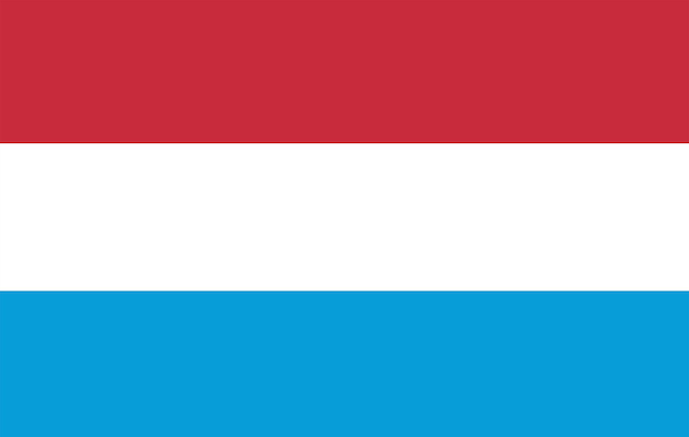 Vector flag of european country luxembourg