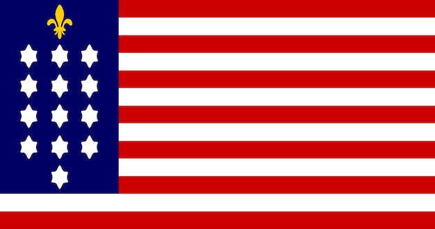 Флаг Французского Альянса США векторное изображение