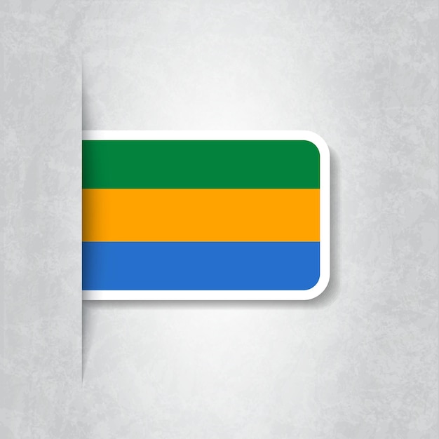 Vector flag of gabon