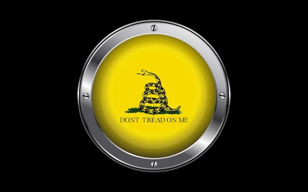 Flag of Gadsden United States 3d badge vector image