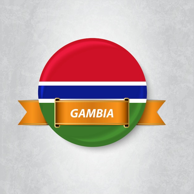 Flag of Gambia in a circle