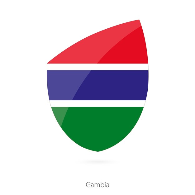Vector flag of gambia gambian rugby flag