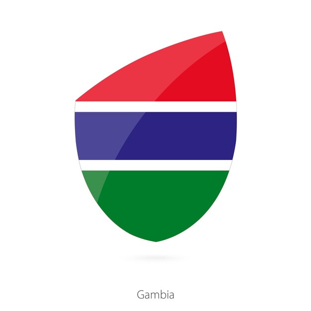 Vettore bandiera della gambia bandiera della gambia rugby