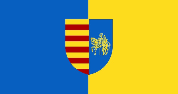 Immagine vettoriale bandiera del comune di genk in belgio