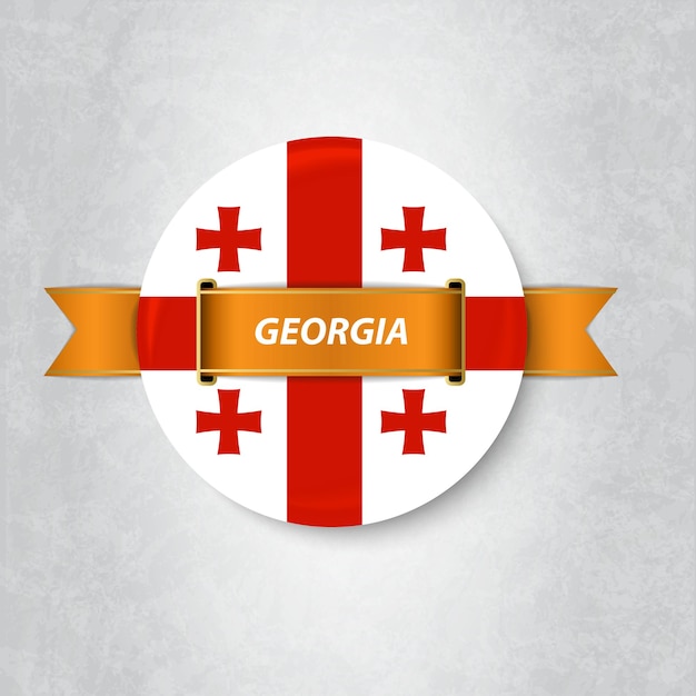 Flag of georgia in a circle