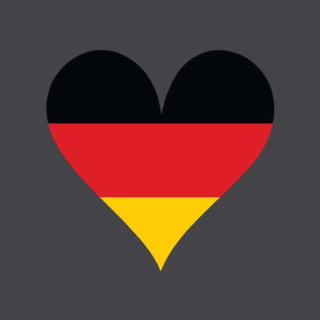 ドイツの国旗はハートの形をしている