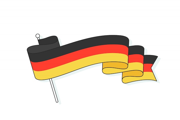 Vector flag of germany with three stripe.