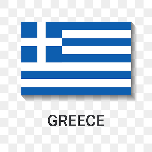 Flag of Greece Icon Vector Illustration