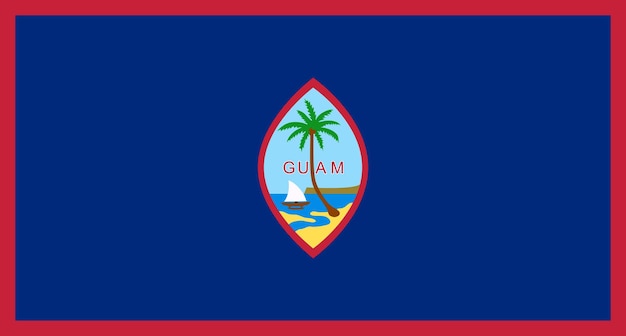 Vector flag of guam vector illustration