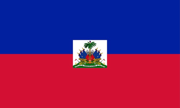 Vector flag of haiti flag nation