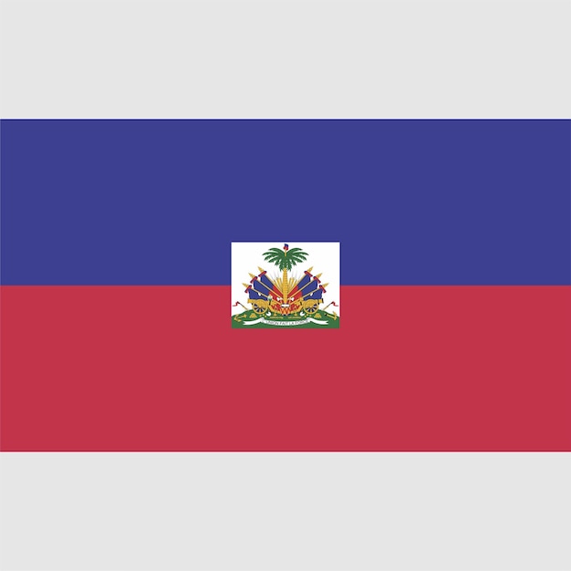 Vector a flag of haiti with the colors of the flag