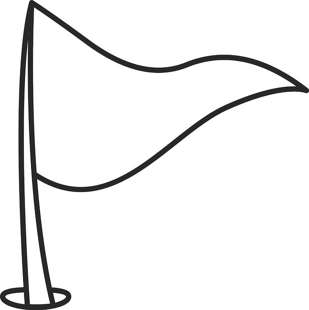 Vector flag hand drawn doodle