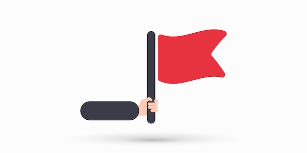 Flag in hand icon vector illustration