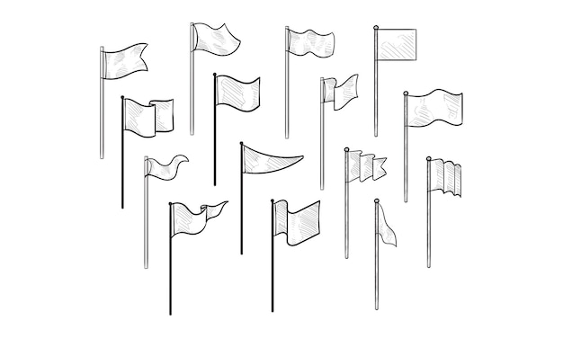 flag handdrawn collection