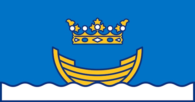 핀란드의 헬싱키 수도의 국기 벡터 이미지