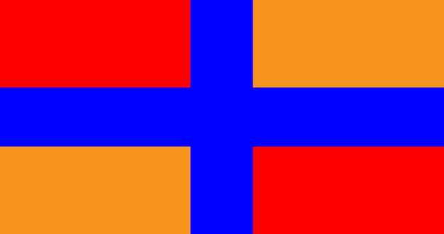 Flag of Hemshin peoples Armenia vector image