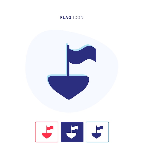 ベクトル フラグ アイコンのロゴとベクトル テンプレート