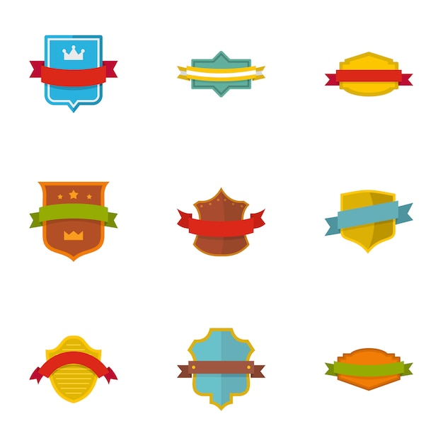 Vector flag icons set, flat style