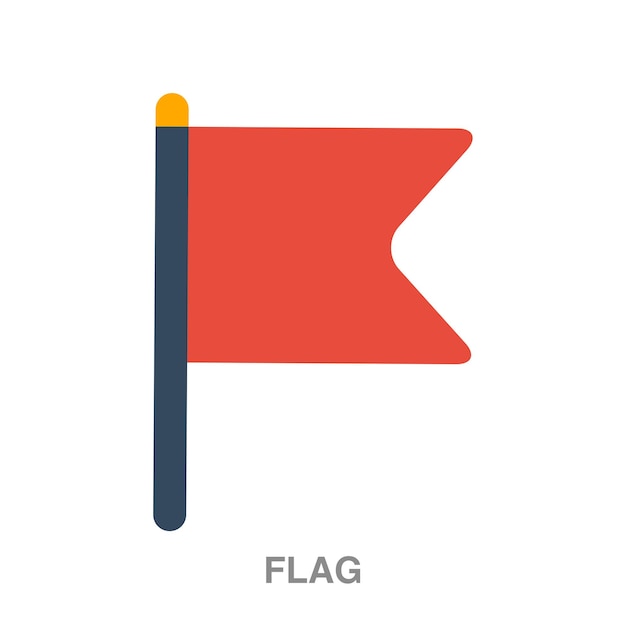 Flag illustration on transparent background