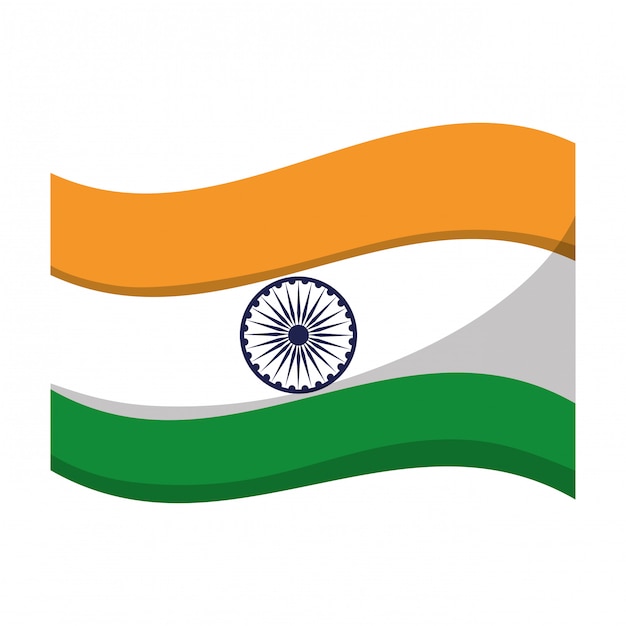 Vettore bandiera dell'india