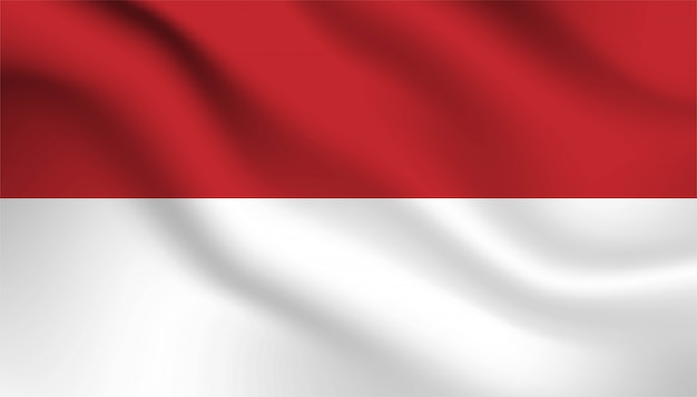 Flag of Indonesia background.