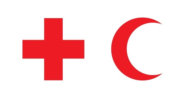 Flag of the International Federation of Red Cross and Red Crescent Societies (IFRC) vector