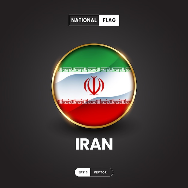 Flag of Iran vector illustration Asia Flag 3D EPS10