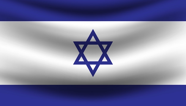 Flag of Israel background template.