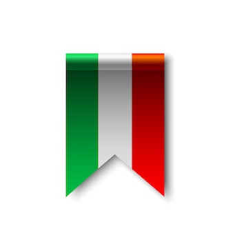 Bandiera dell'italia nastro.