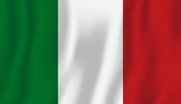 A flag of italy with a red and green stripe