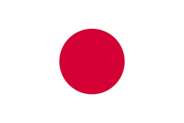 Vector the flag of japan vector flat style