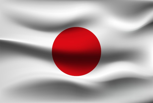 Flag of japan, vector illustration