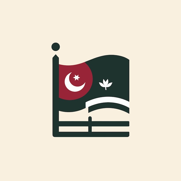 Vector flag of kashmir