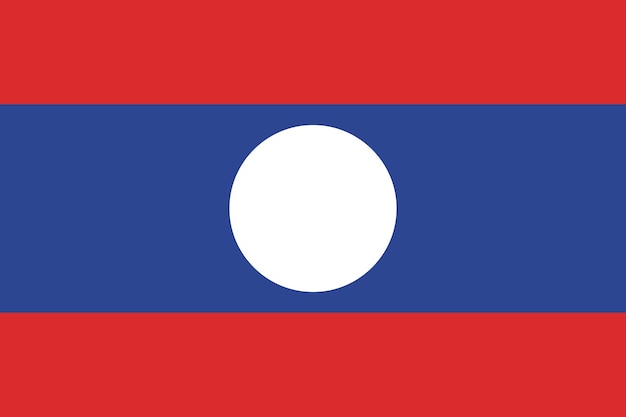 Vector flag of laos