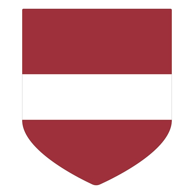 Vector flag of latvia in design shape latvia flag