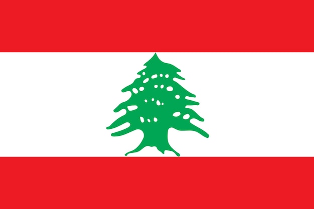 flag of lebanon flag nation vektor illustration