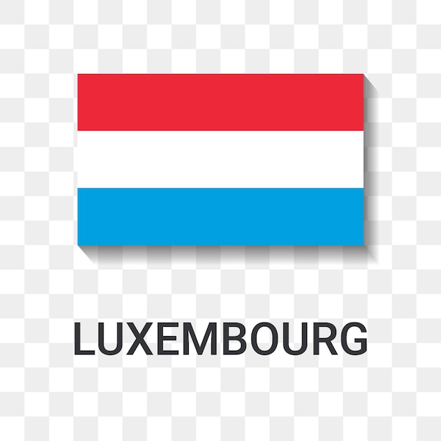 Vettore bandiera del lussemburgo icona illustrazione vettoriale