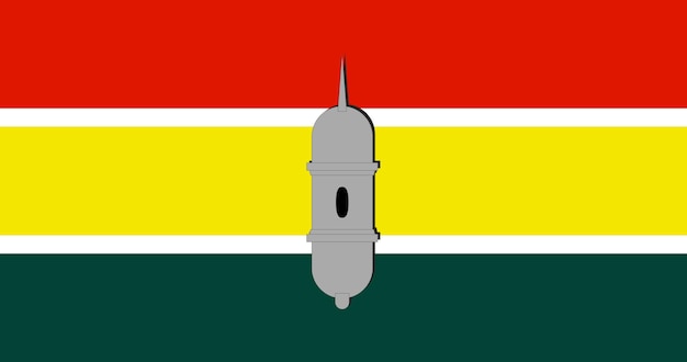 Флаг города Макапа в Бразилии векторное изображение