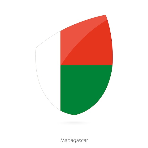 Flag of Madagascar in the style of Rugby icon