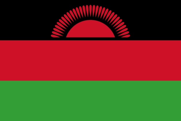 マラウイの国旗 - ベクトルイラスト