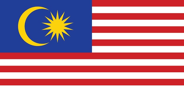 Vector flag of the malaysia national symbol