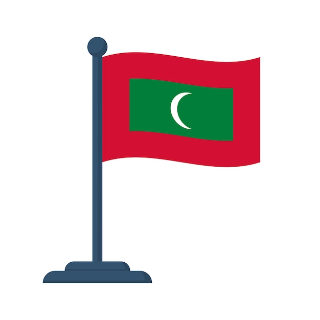 Flag Maldives holding hand man