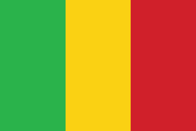 Vector flag of mali flag nation