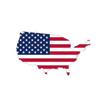 Premium Vector | Flag and map usa vector