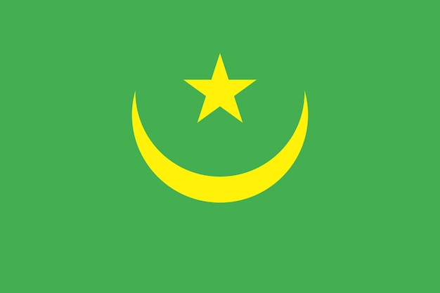 Vector flag of mauritania