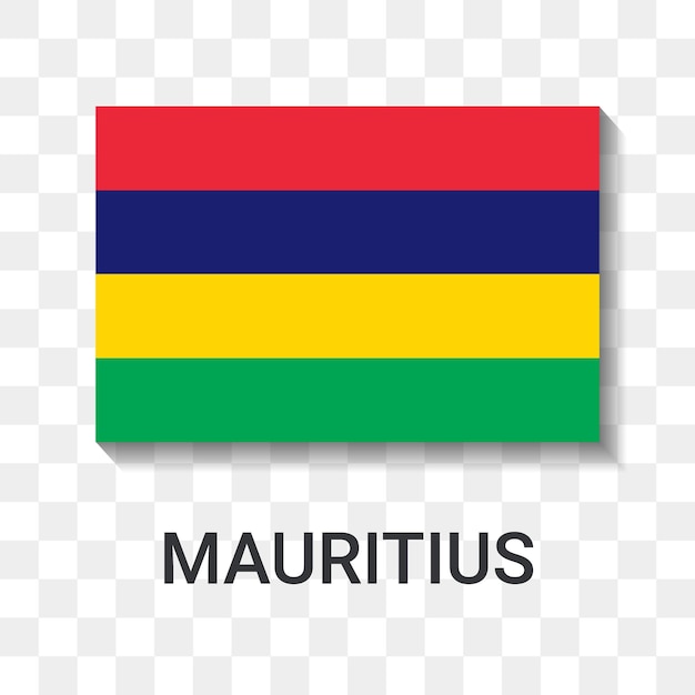 Flag of Mauritius Icon Vector Illustration Isolated