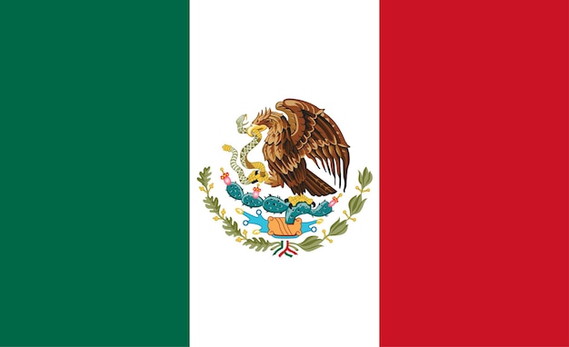Vector flag of mexico vector illustration