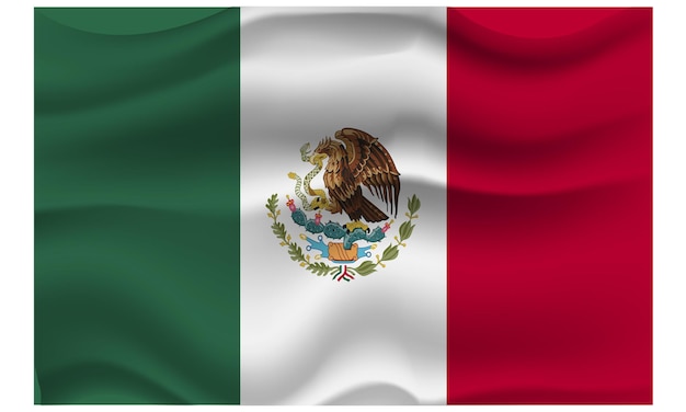 Flag mexico wave 3d ralistic flag