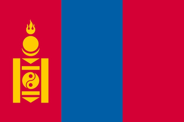 The flag of mongolia vector flat style